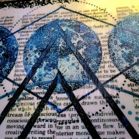 Luna Moth & Dragonfly Moon Magic Nature Sacred Geometry Two Set 16x20 Canvas - Picture 6 of 8